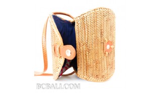 purses batural straw rattan bags handmade women style classic